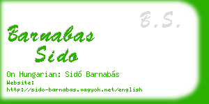 barnabas sido business card