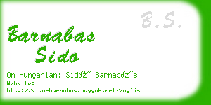 barnabas sido business card